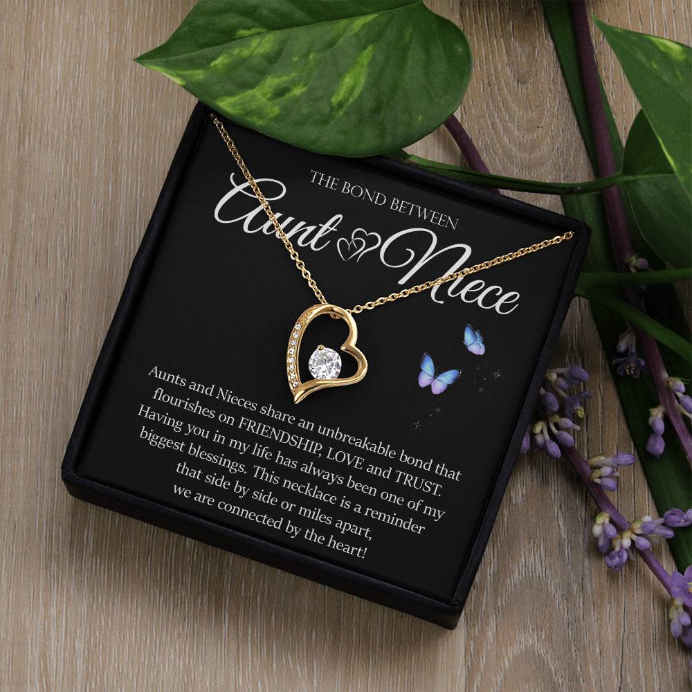 Forever Heart Necklace, Aunt and Niece Gift