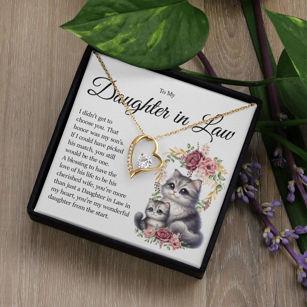 Daughter In Law, Forever Heart Necklace