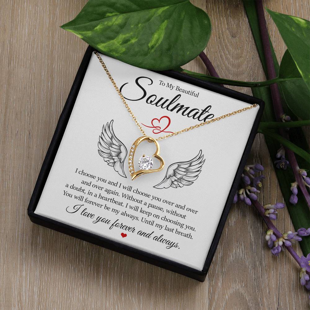 To My Beautiful Soulmate, Forever Love Necklace