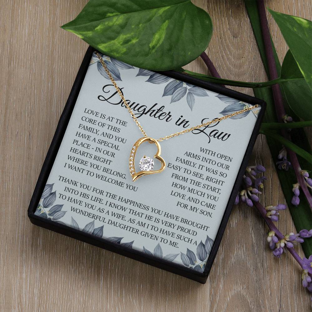 Daughter In Law, Forever Heart Necklace