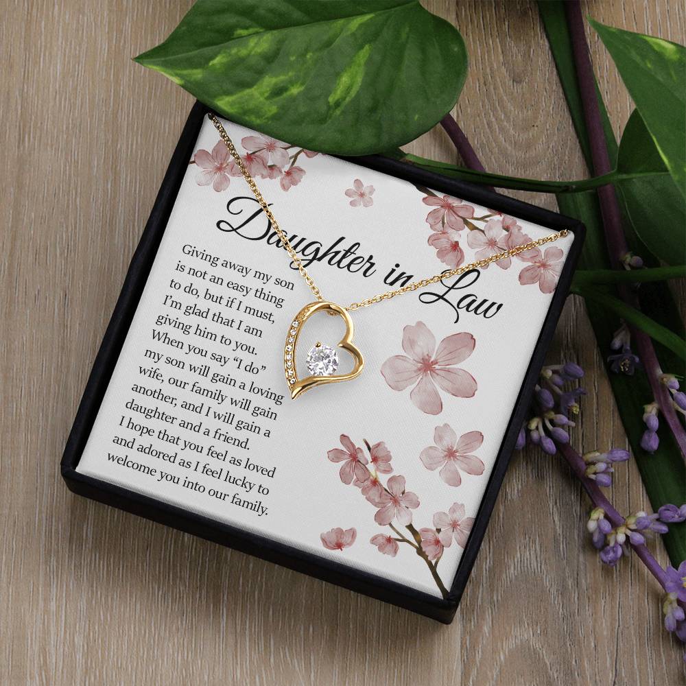 Daughter In Law, Forever Heart Necklace