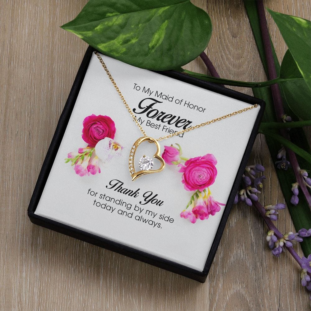 To My Maid of Honor, Forever Heart Necklace