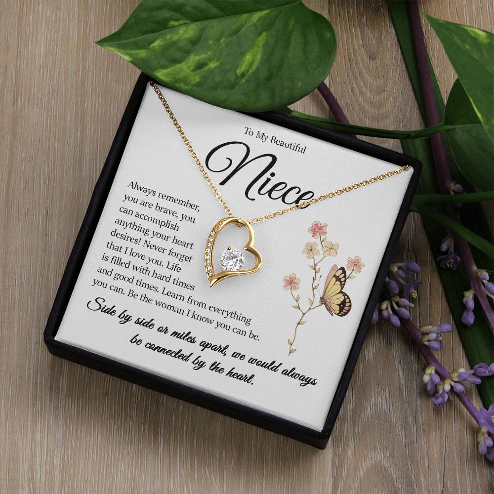 Forever Heart Necklace, Niece Gift