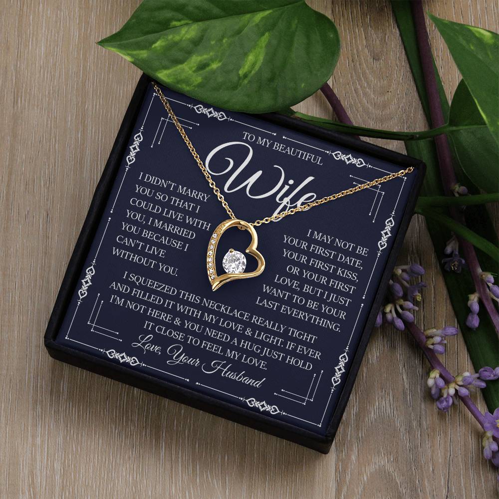 To My Beautiful Wife, Forever Love Necklace