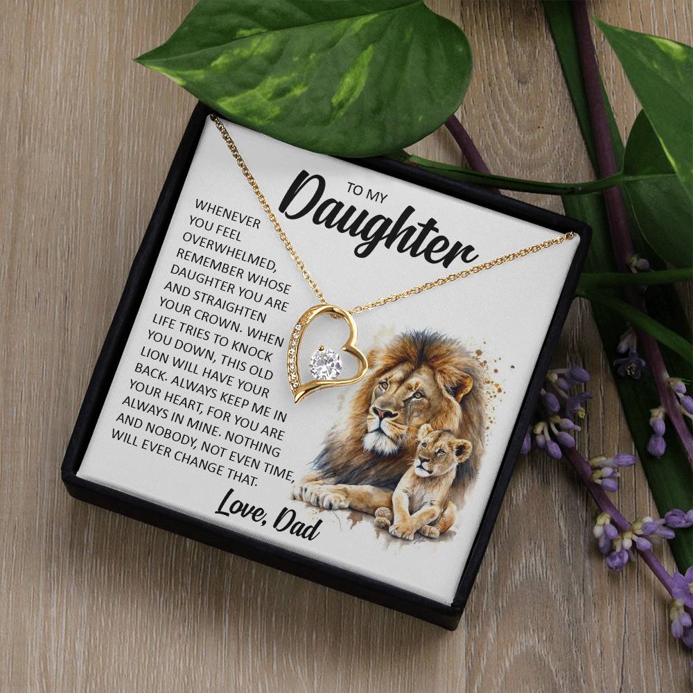 Forever Heart Necklace, Daughter Gift