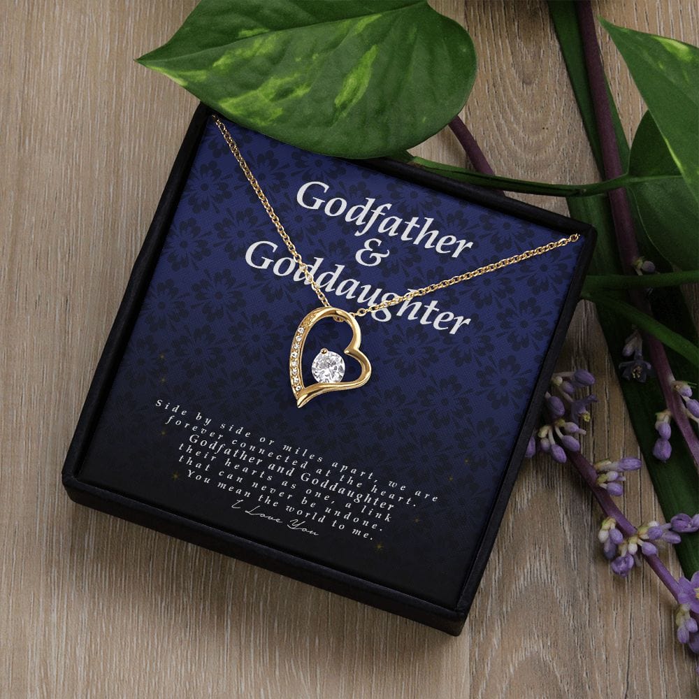 Goddaughter Gift from Godfather, Forever Heart Necklace