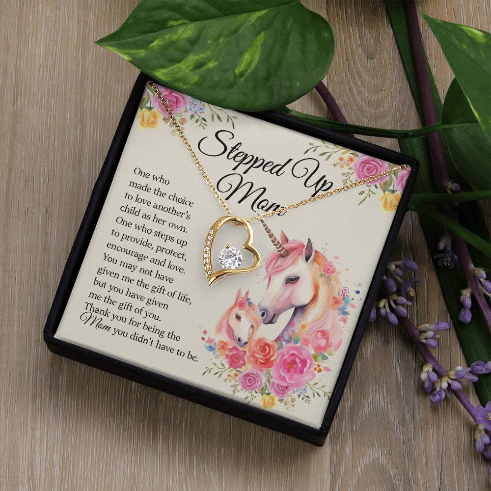 Stepped Up Mom, Forever Heart Necklace