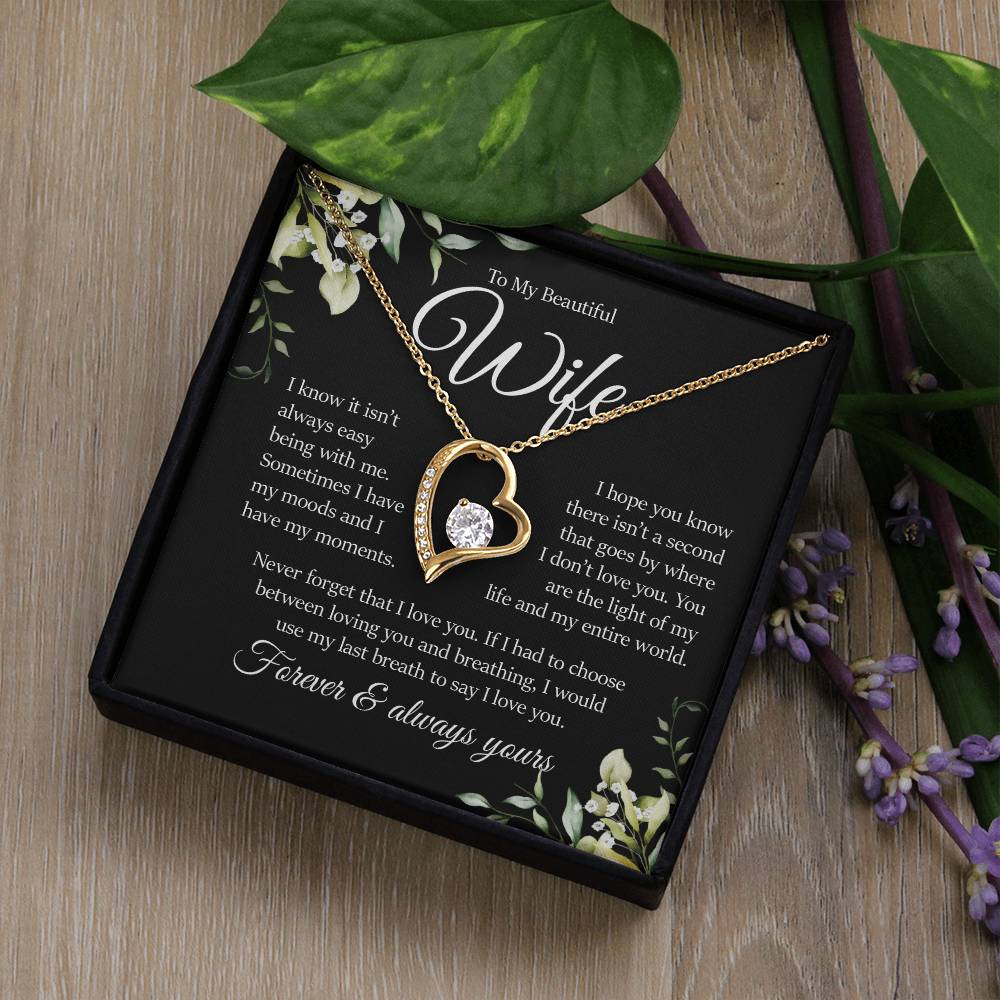 To My Beautiful Wife, Forever Love Necklace