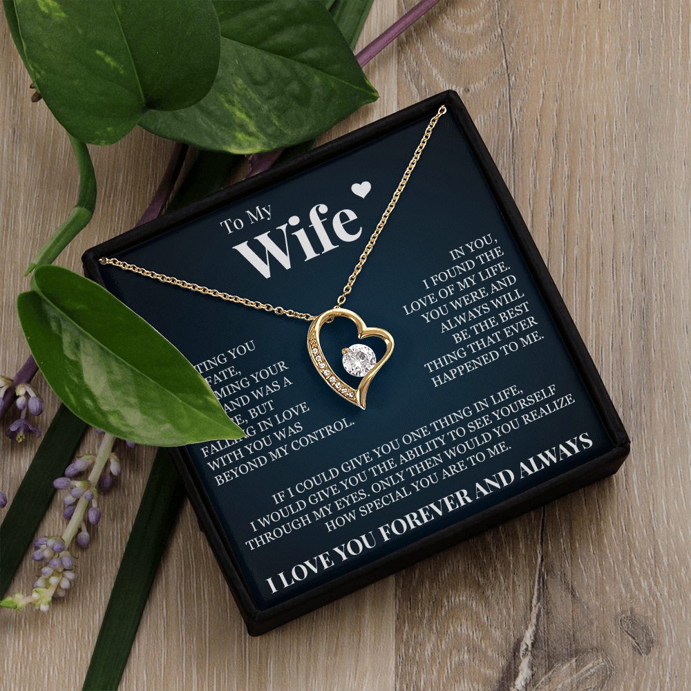 Forever Love Necklace - To My Wife - "Meeting You Was Fate"