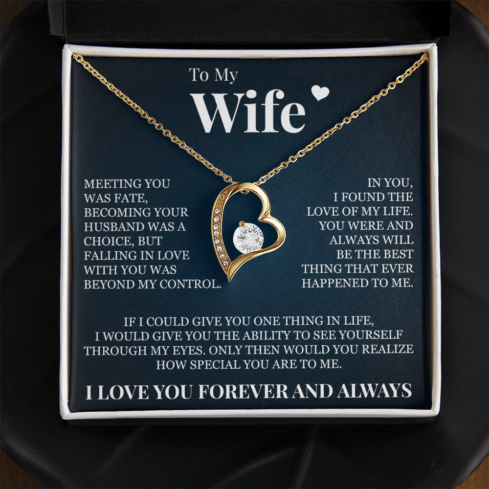 Forever Love Necklace - To My Wife - "Meeting You Was Fate"