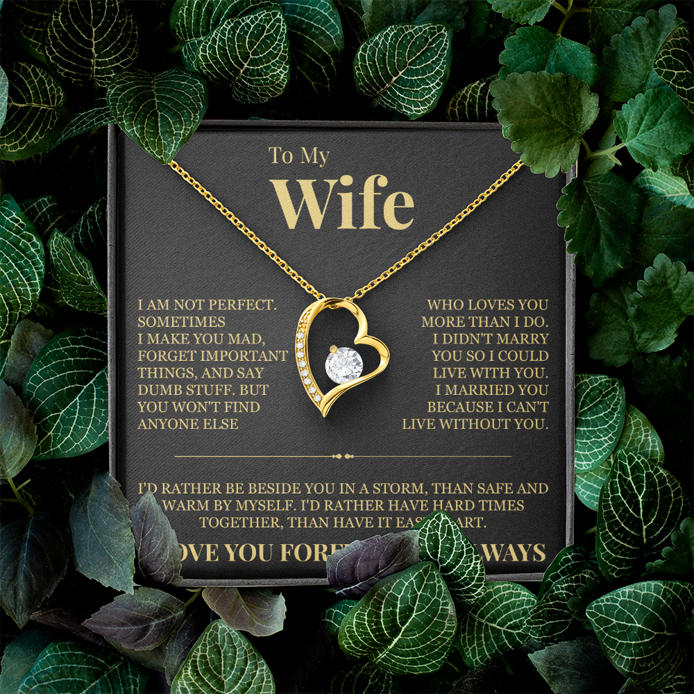 Forever Love Necklace - To My Wife "I'd Rather"