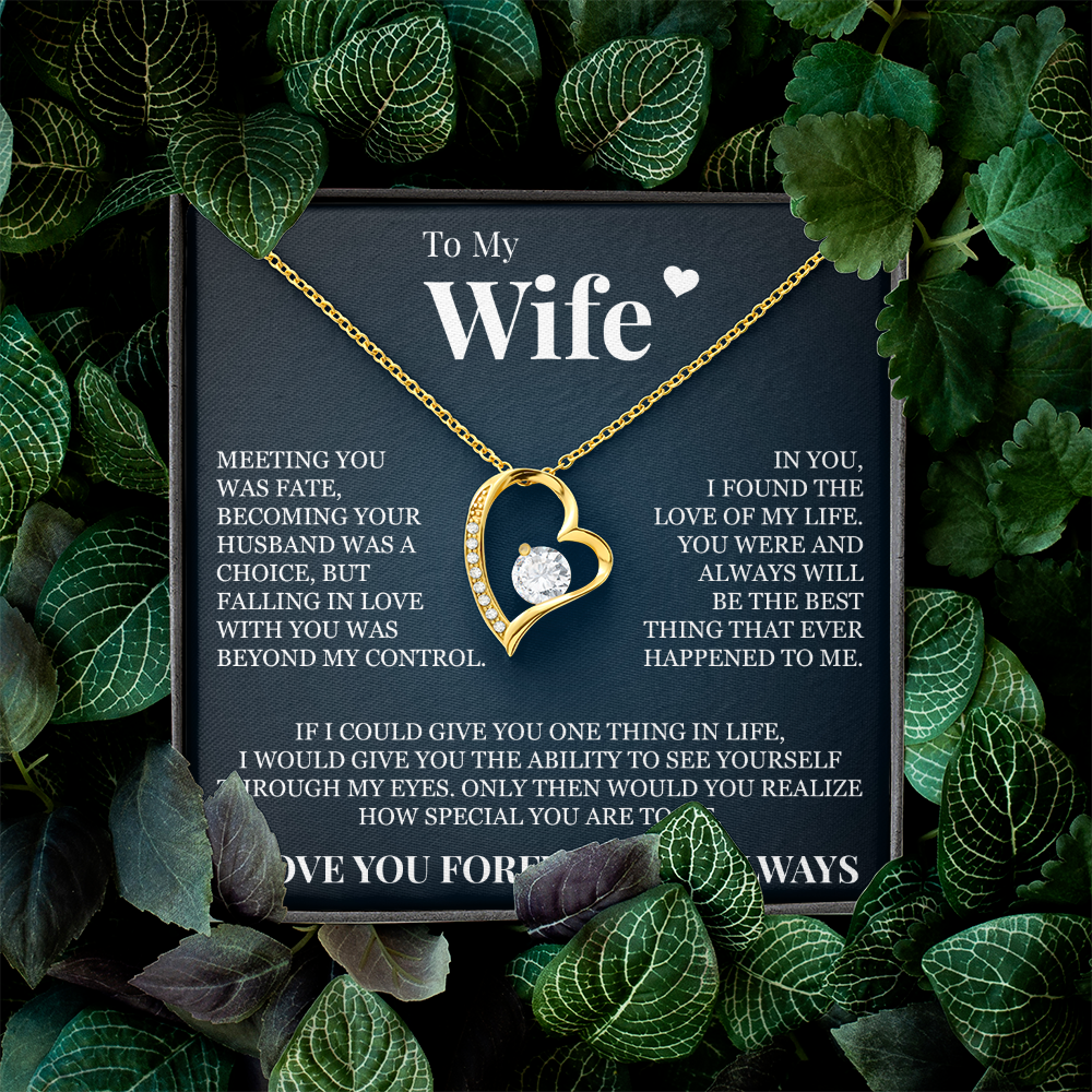 Forever Love Necklace - To My Wife - "Meeting You Was Fate"