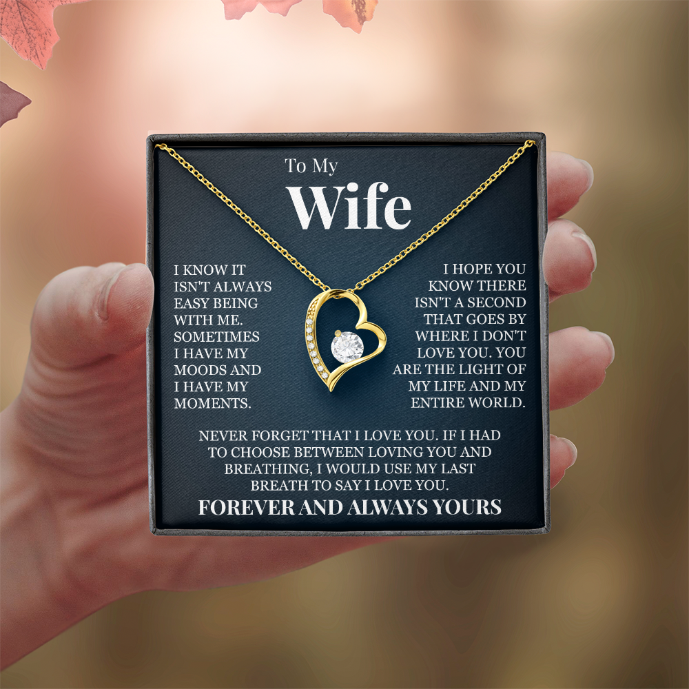 Forever Love Necklace - To My Wife "Forever and Always Yours"
