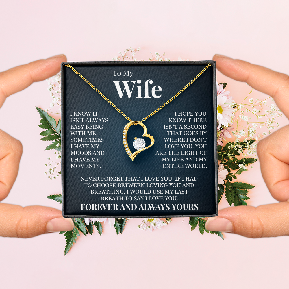 Forever Love Necklace - To My Wife "Forever and Always Yours"