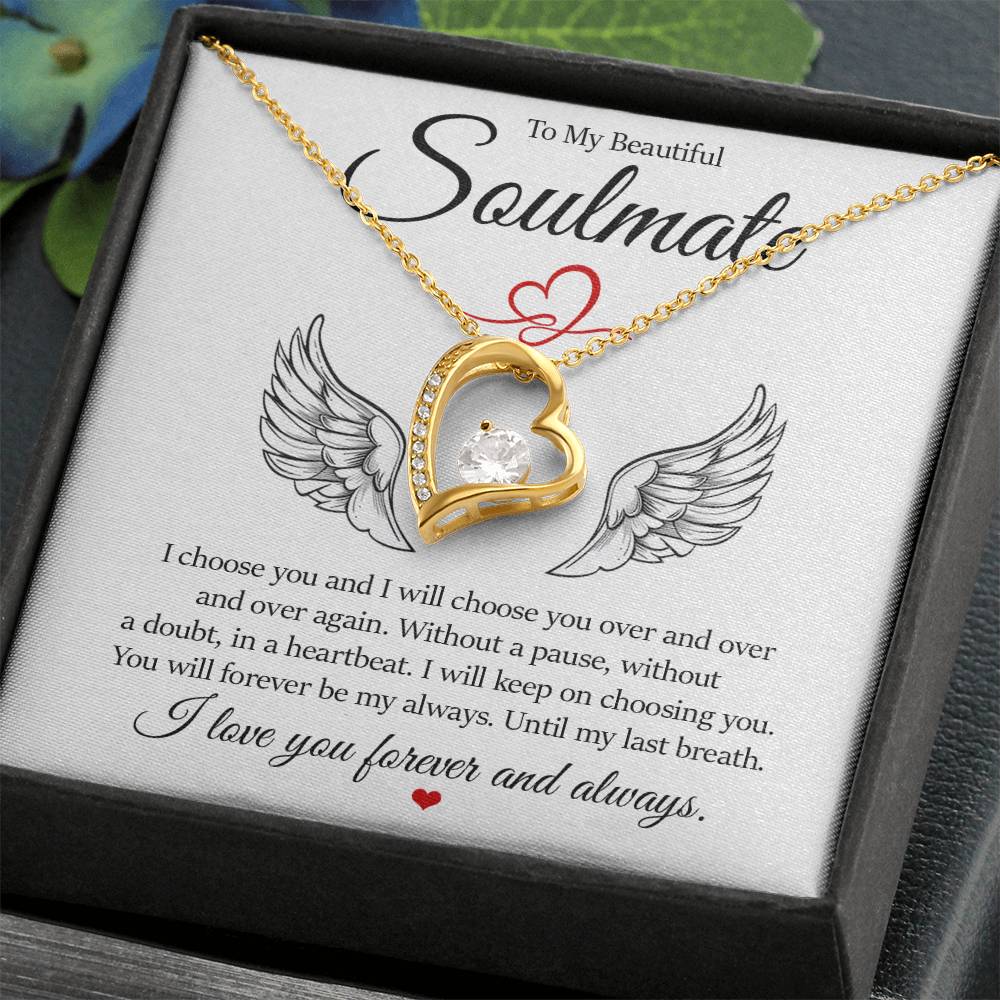 To My Beautiful Soulmate, Forever Love Necklace