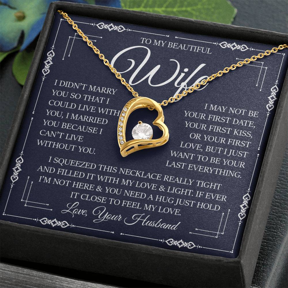To My Beautiful Wife, Forever Love Necklace