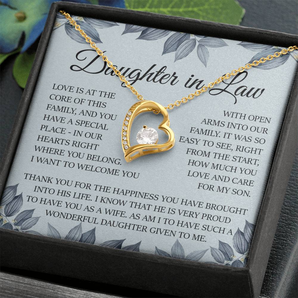 Daughter In Law, Forever Heart Necklace