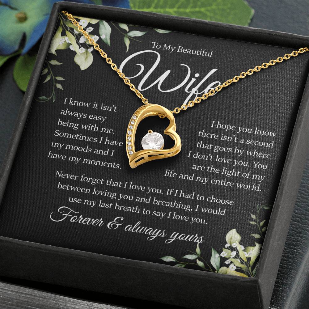 To My Beautiful Wife, Forever Love Necklace