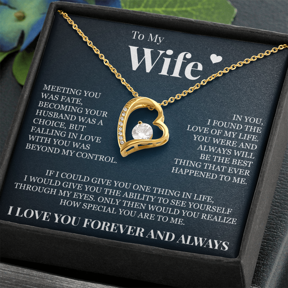 Forever Love Necklace - To My Wife - "Meeting You Was Fate"