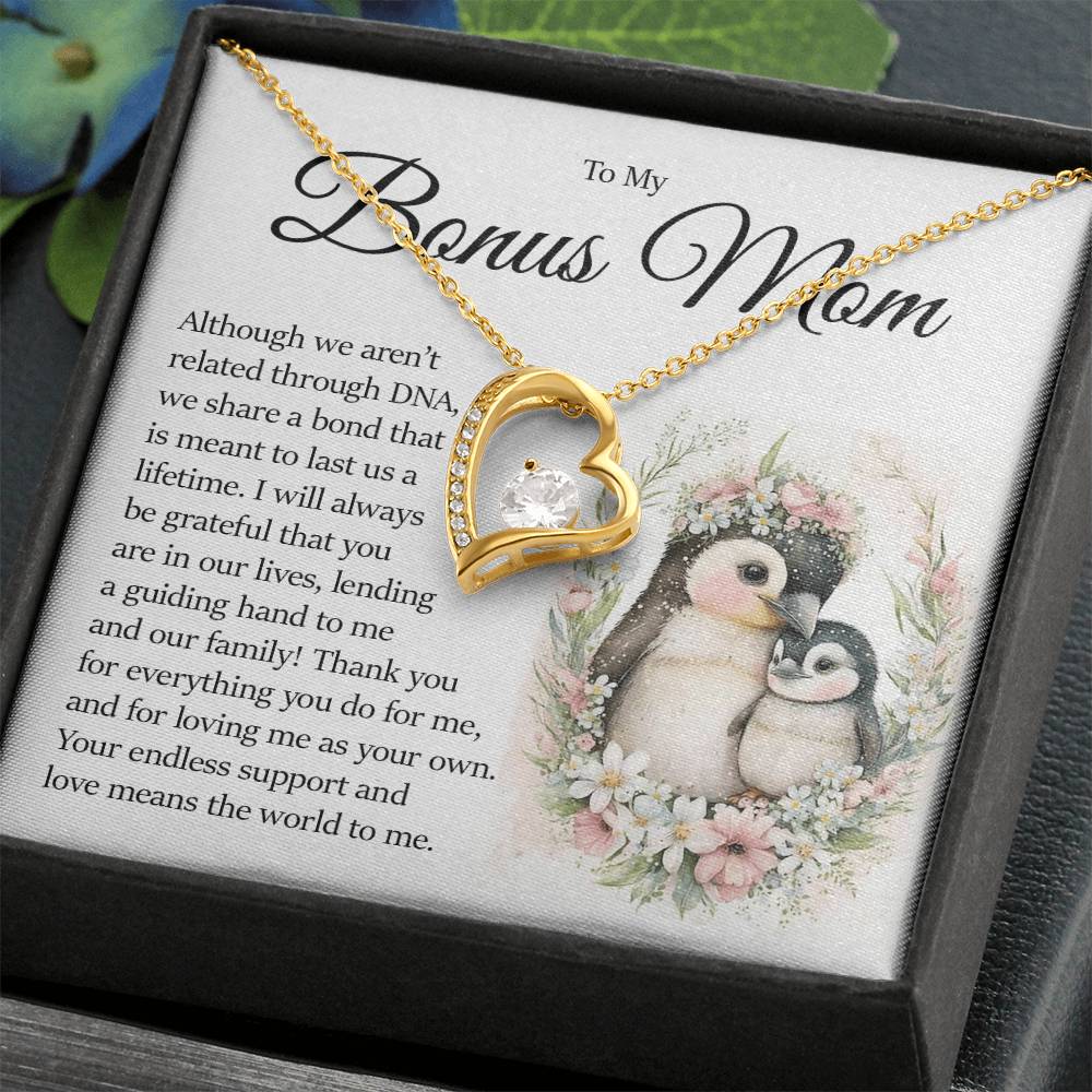 To My Bonus Mom, Forever Love Necklace