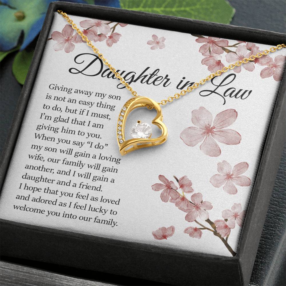 Daughter In Law, Forever Heart Necklace