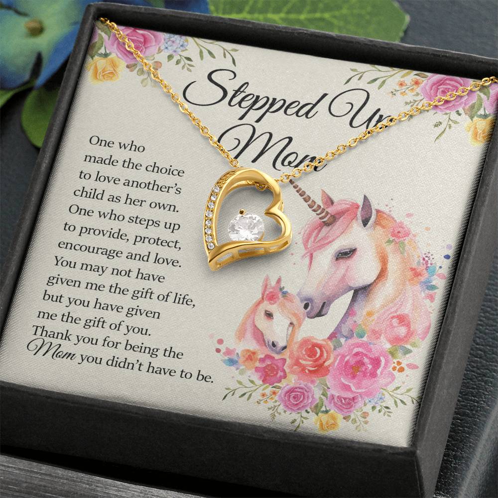 Stepped Up Mom, Forever Heart Necklace