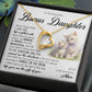 To My Beautiful Bonus Daughter, Forever Heart Necklace