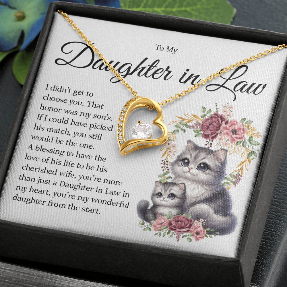Daughter In Law, Forever Heart Necklace
