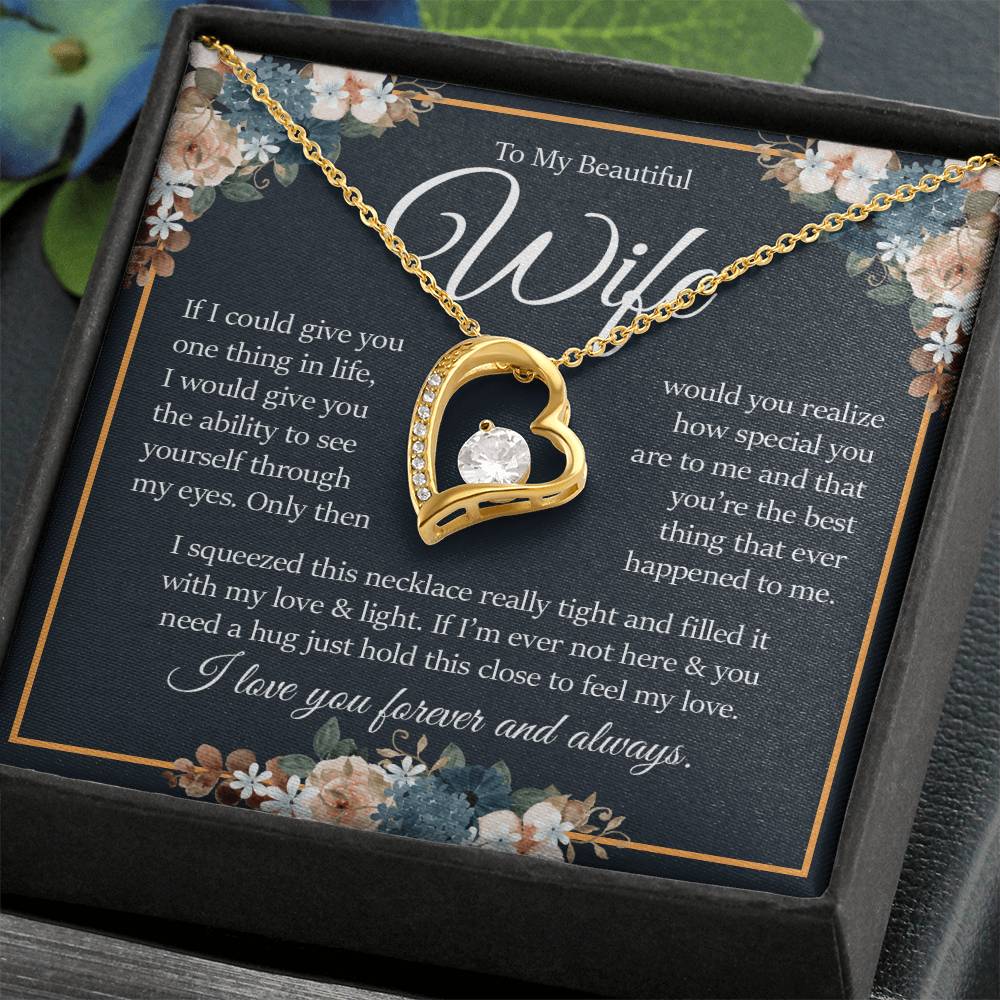 To My Beautiful Wife, Forever Love Necklace