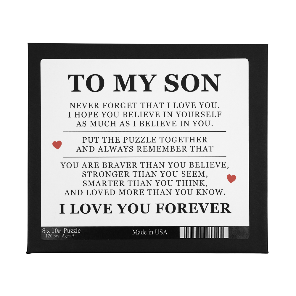 Jigsaw Puzzle 8" x 10" - To My Son "I Love You Forever"