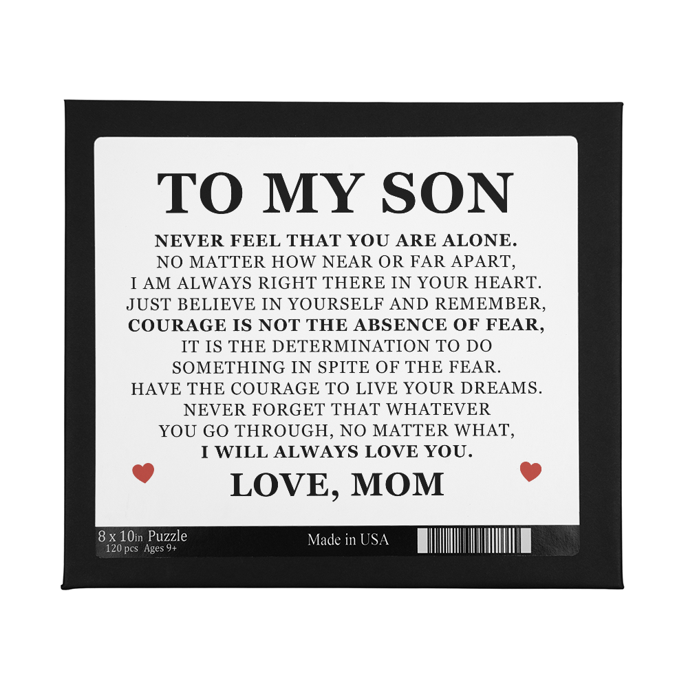 Jigsaw Puzzle 8" x 10" - To My Son "I Will Always Love You"