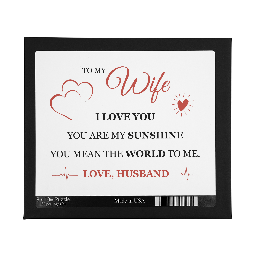 Puzzle 8" x 10" (Small) - To my wife