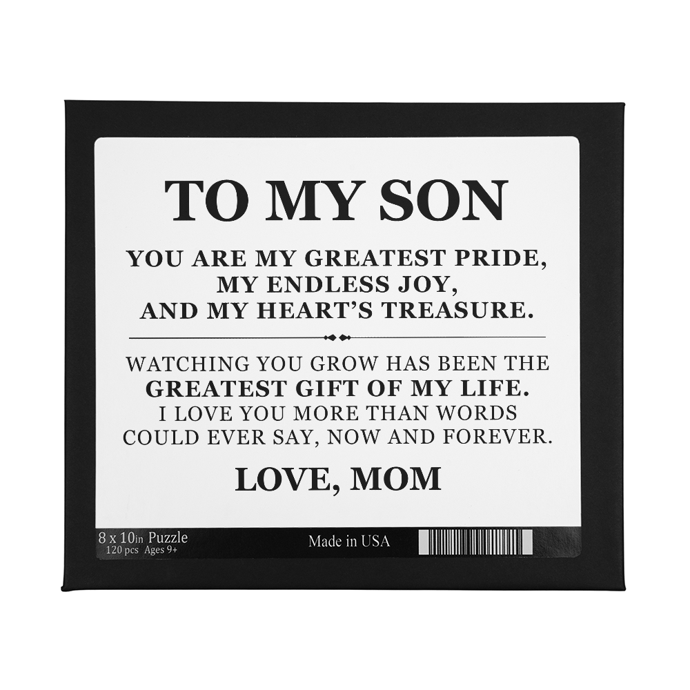 Jigsaw Puzzle 8" x 10" - To My Son "Greatest Gift Of My Life"