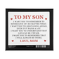 Jigsaw Puzzle 8" x 10" - To My Son "Never Give Up"