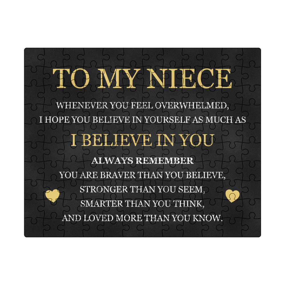 Puzzle 8" x 10" (Small) - To My Niece "I Believe in You"