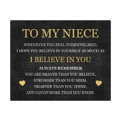 Puzzle 8" x 10" (Small) - To My Niece "I Believe in You"