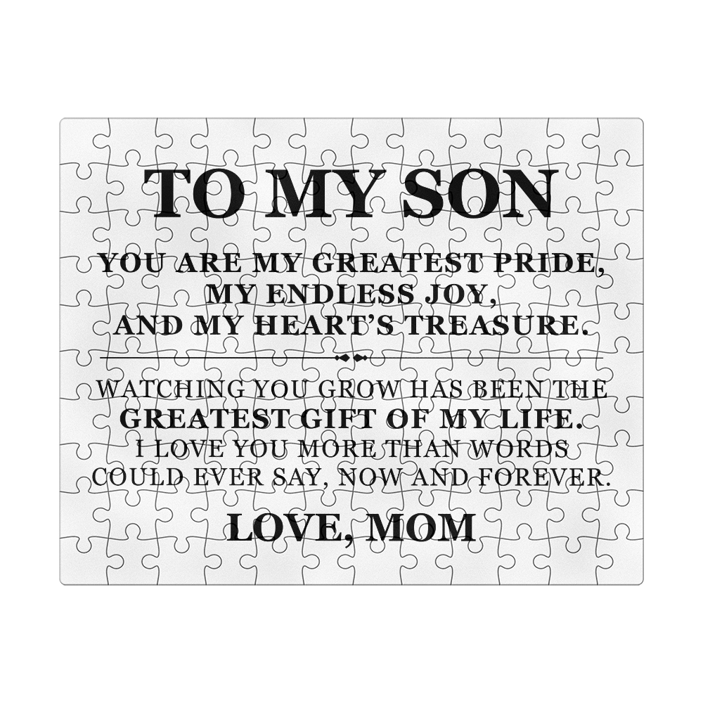 Jigsaw Puzzle 8" x 10" - To My Son "Greatest Gift Of My Life"