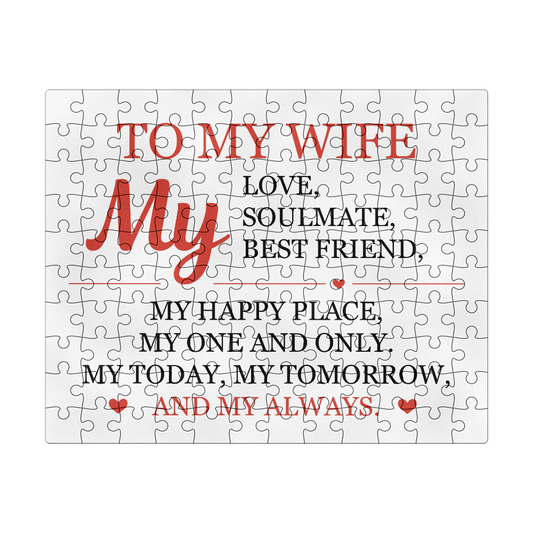 Jigsaw Puzzle 8" x 10" - To My Wife "My Always"