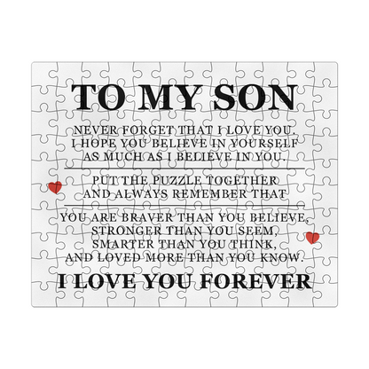 Jigsaw Puzzle 8" x 10" - To My Son "I Love You Forever"
