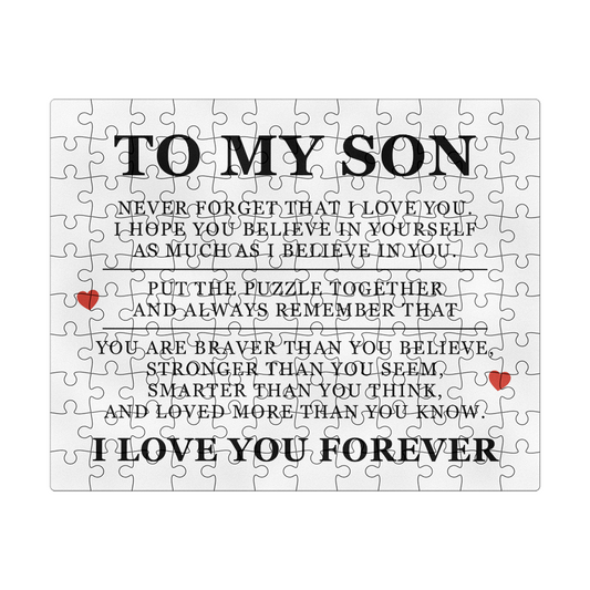Jigsaw Puzzle 8" x 10" - To My Son "I Love You Forever"