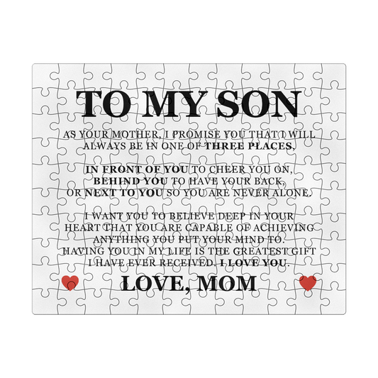 Jigsaw Puzzle 8" x 10" - To My Son "You Are Never Alone"
