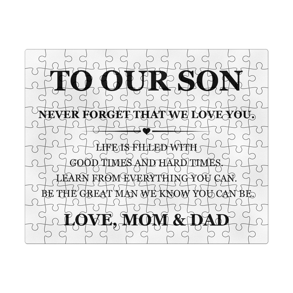 Jigsaw Puzzle 8" x 10" - To Our Son "Never Forget That I Love You"