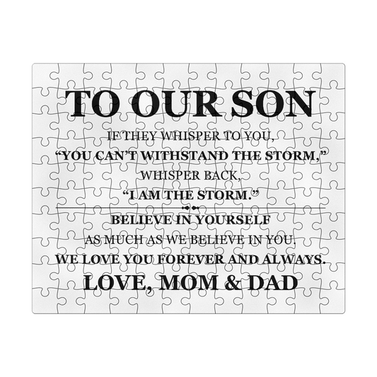 Jigsaw Puzzle 8" x 10" - To Our Son "Believe In Yourself"