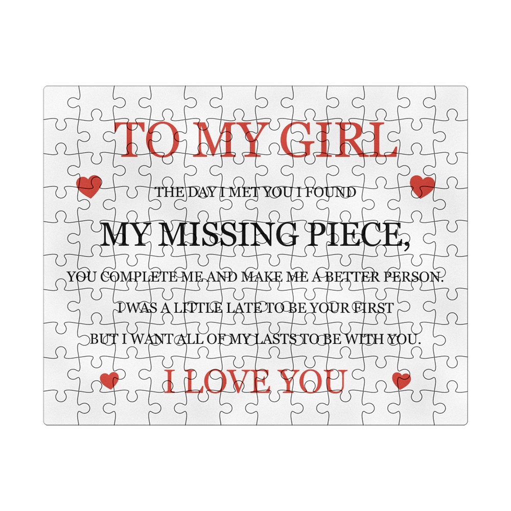 Puzzle 8" x 10" (Small) - To My Girlfriend