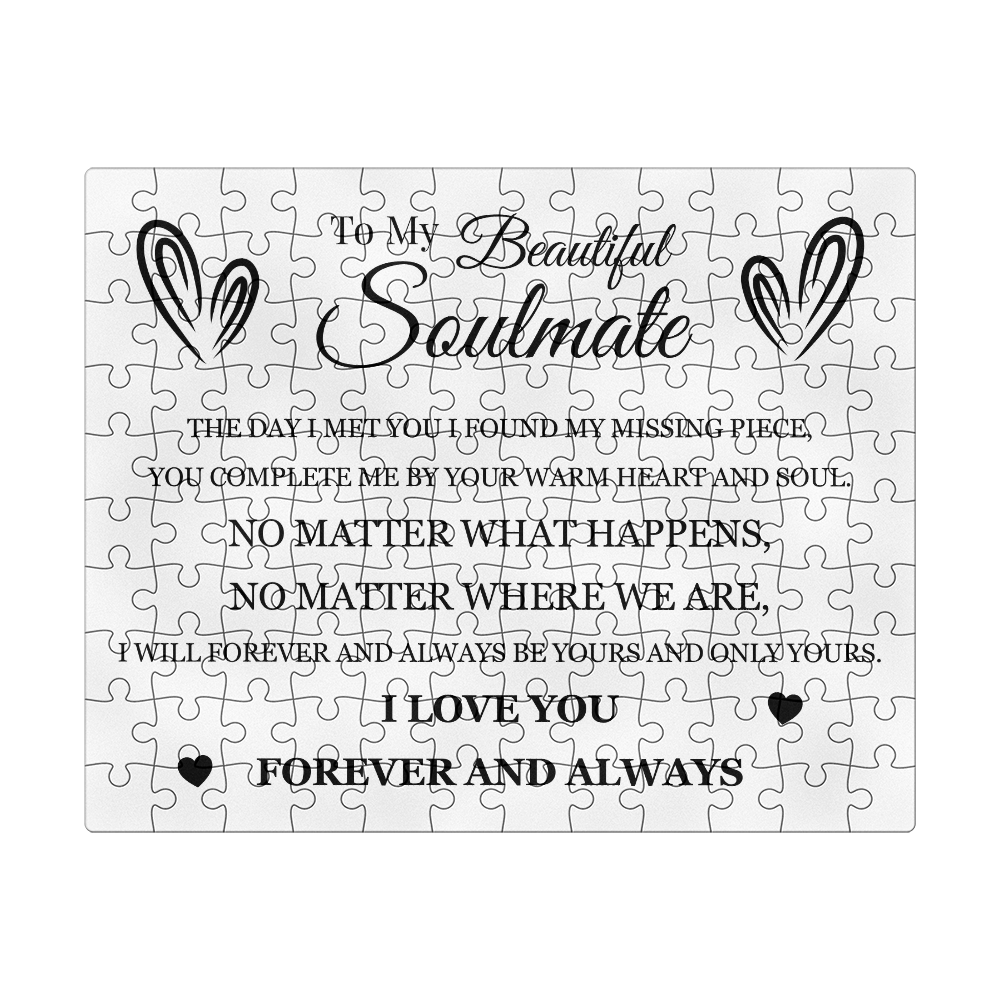 Puzzle 8" x 10" (Small) - To My Beautiful Soulmate