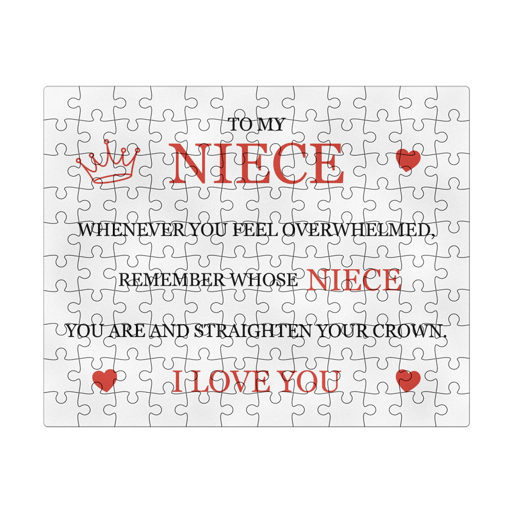 Puzzle 8" x 10" (Small) - To My Niece "Straighten Your Crown"