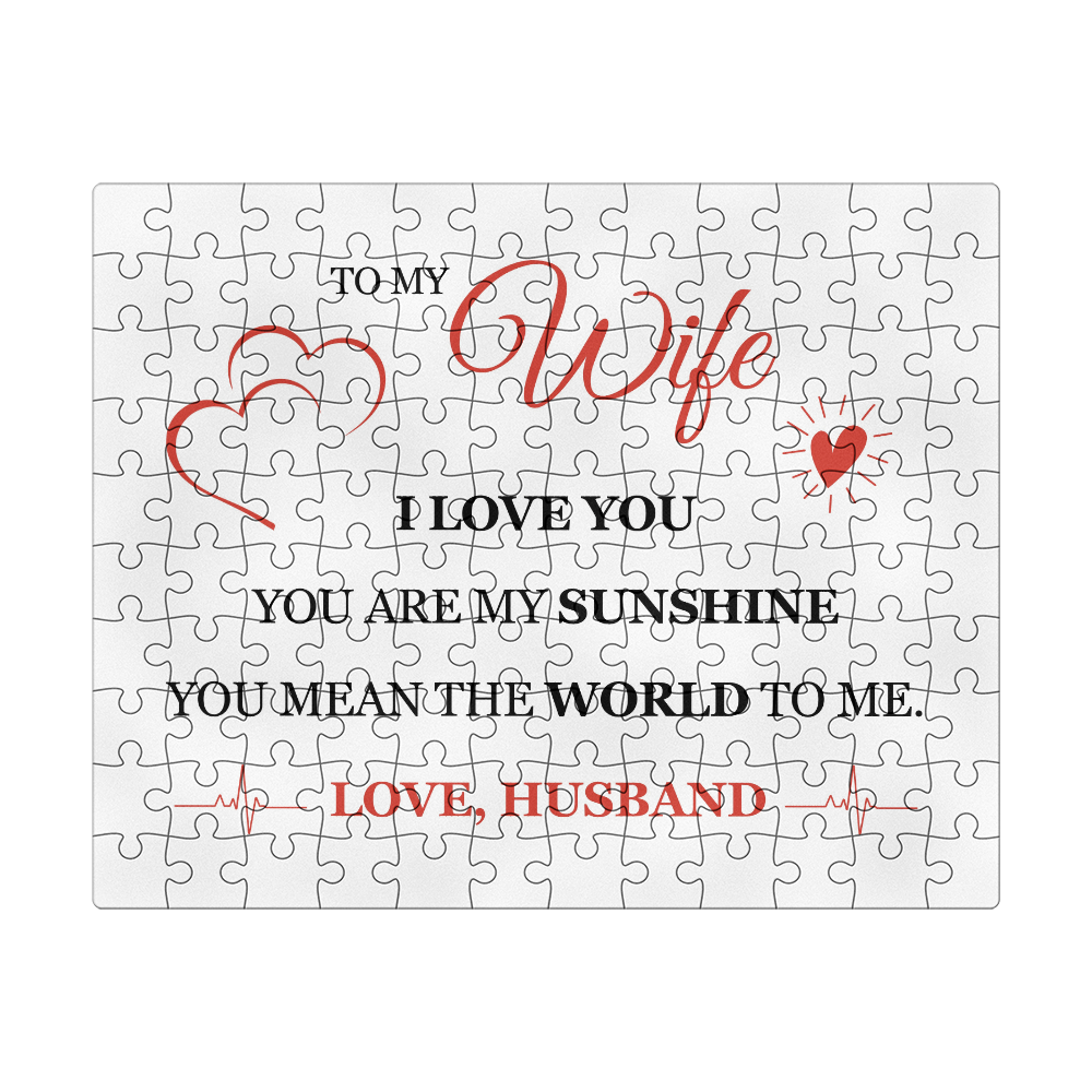 Puzzle 8" x 10" (Small) - To my wife