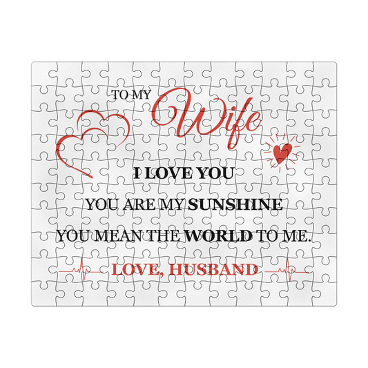 Puzzle 8" x 10" (Small) - To my wife