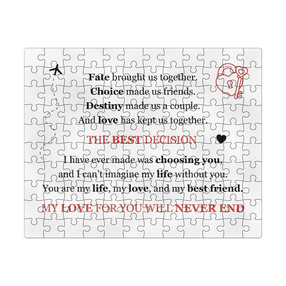Puzzle 8" x 10" (Small) - To my wife