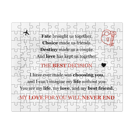 Puzzle 8" x 10" (Small) - To my wife
